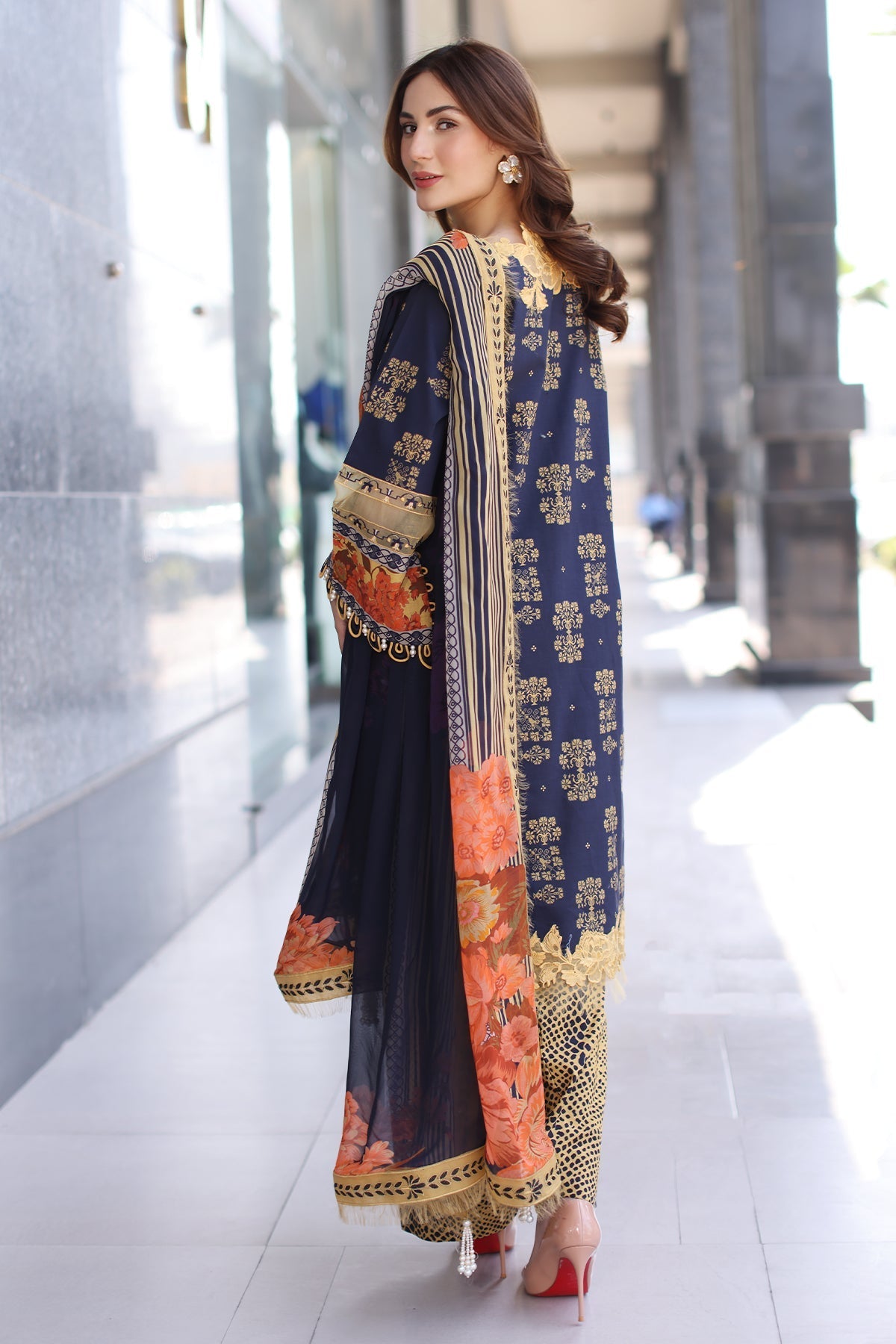 Charizma | Combination Lawn | CC5-28 - Official Charizma stockist in UK - Sakeena London