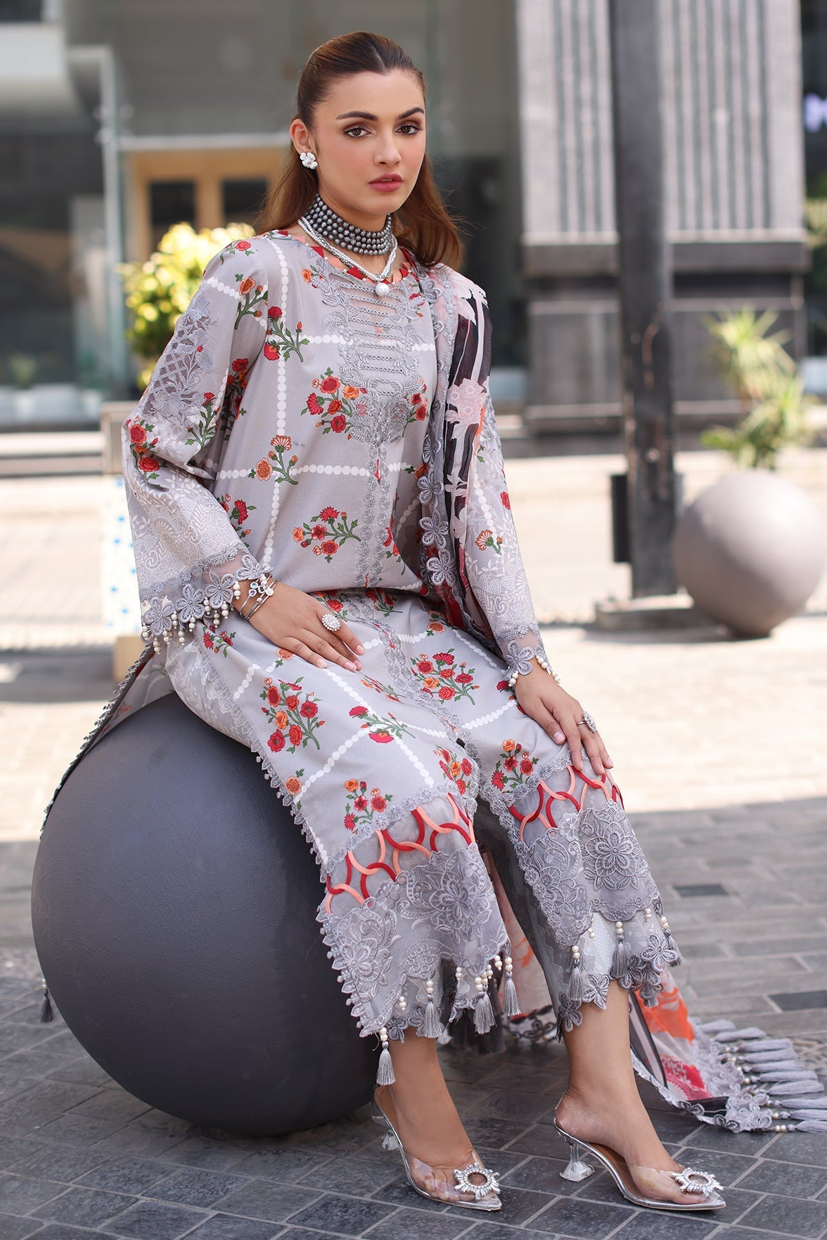 Charizma | Combination Lawn | CC5-23 - Official Charizma stockist in UK - Sakeena London