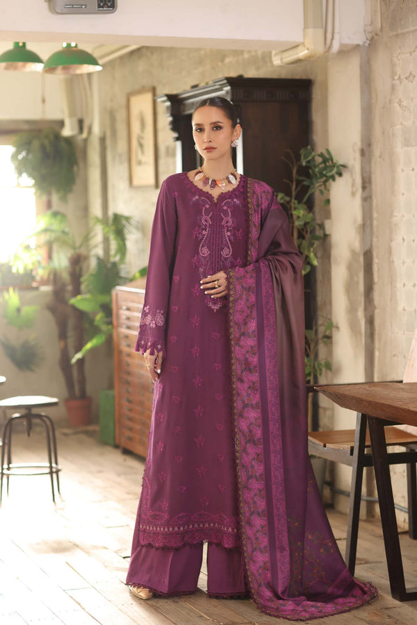 Noor by Saadia Asad | Winter Embroidered Printkhaas 25 | D8 - B - Official Noor by Saadia Asad stockist in UK - Sakeena London