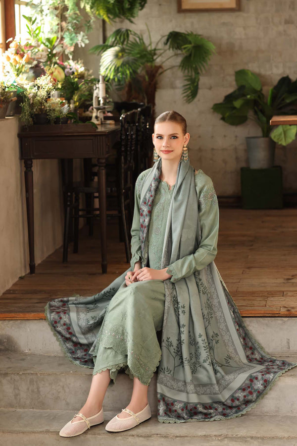 Noor by Saadia Asad | Winter Embroidered Printkhaas 25 | D8 - A - Official Noor by Saadia Asad stockist in UK - Sakeena London