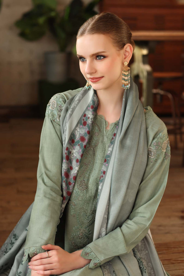 Noor by Saadia Asad | Winter Embroidered Printkhaas 25 | D8 - A - Official Noor by Saadia Asad stockist in UK - Sakeena London