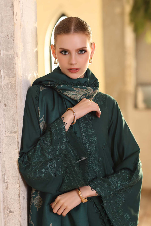 Noor by Saadia Asad | Winter Embroidered Printkhaas 25 | D9- A - Official Noor by Saadia Asad stockist in UK - Sakeena London