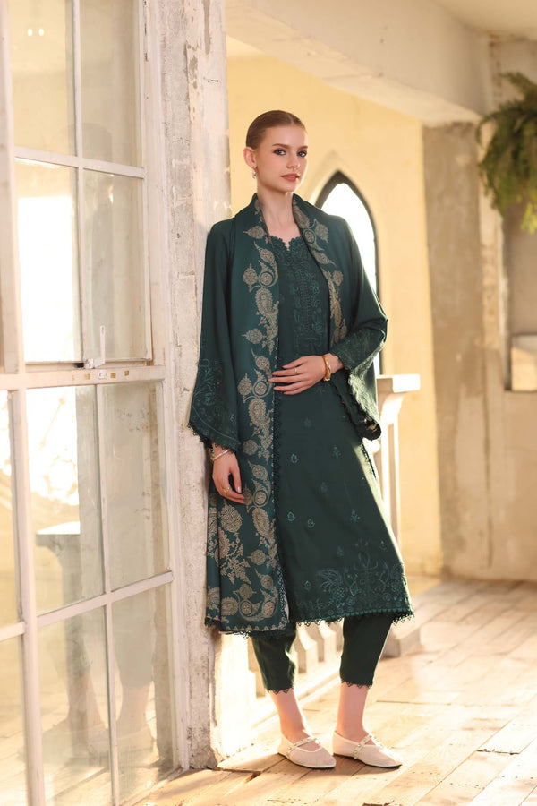Noor by Saadia Asad | Winter Embroidered Printkhaas 25 | D9- A - Official Noor by Saadia Asad stockist in UK - Sakeena London