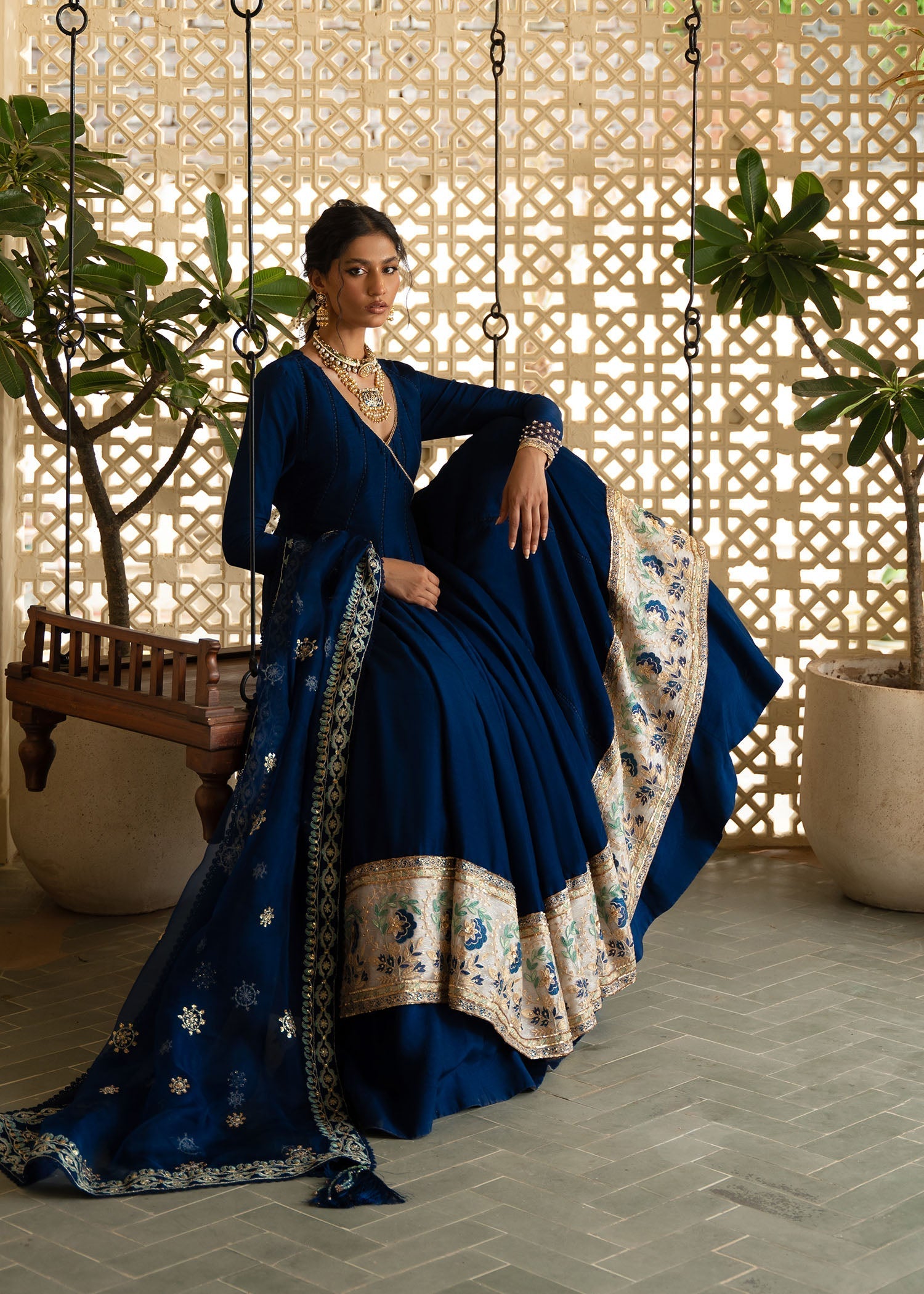 Sadaf Fawad Khan | Mehrma Wedding Formals | Midnight Sky - Official Sadaf Fawad Khan stockist in UK - Sakeena London