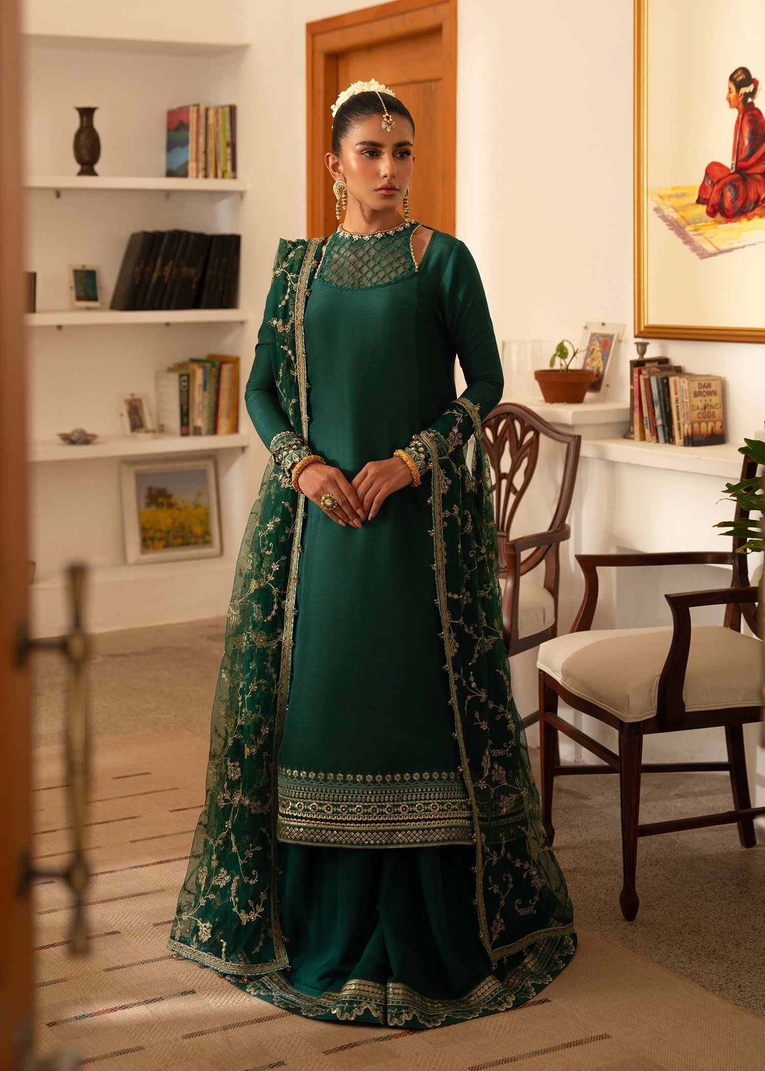 Sadaf Fawad Khan | Mehrma Wedding Formals | Deep Azure - Official Sadaf Fawad Khan stockist in UK - Sakeena London