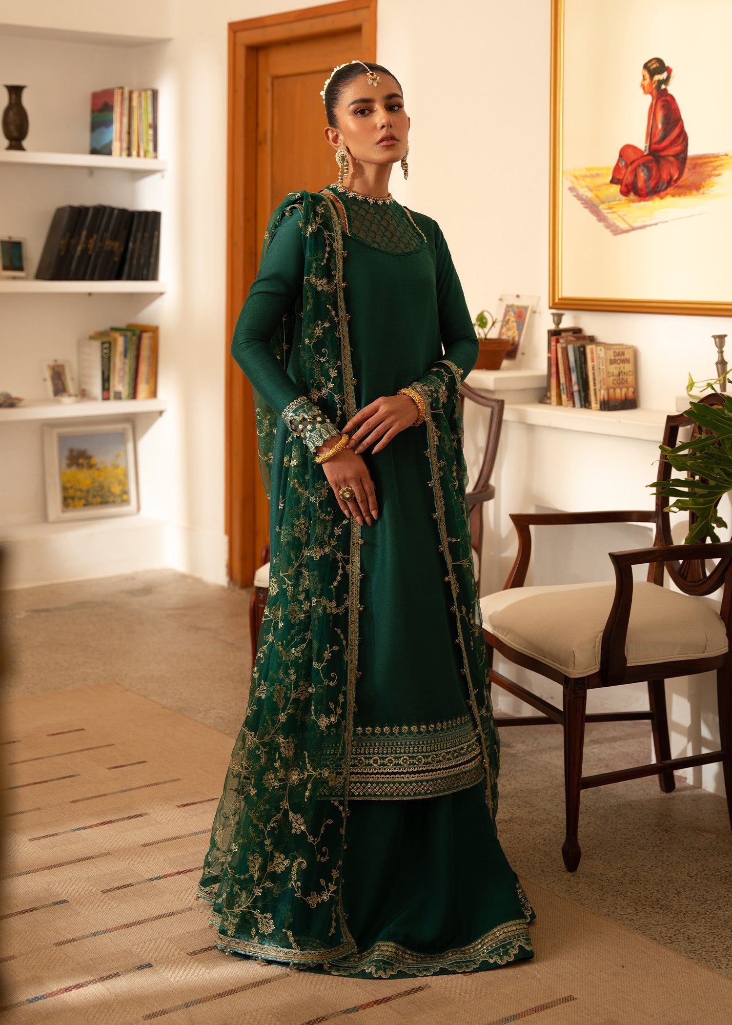 Sadaf Fawad Khan | Mehrma Wedding Formals | Deep Azure - Official Sadaf Fawad Khan stockist in UK - Sakeena London