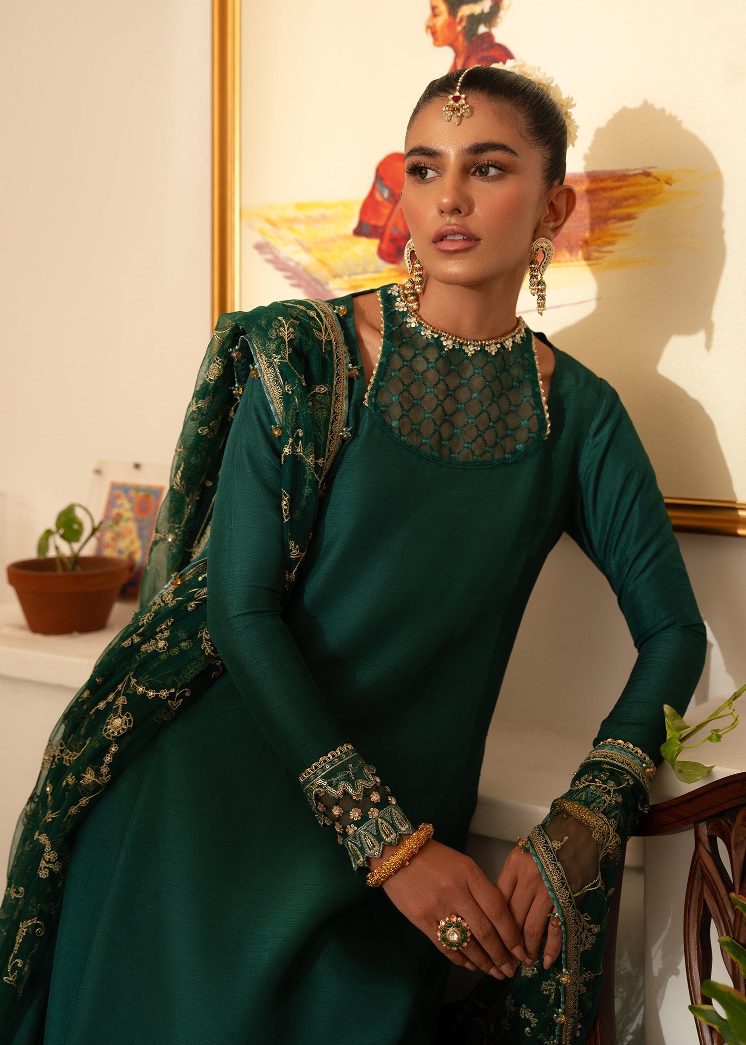 Sadaf Fawad Khan | Mehrma Wedding Formals | Deep Azure - Official Sadaf Fawad Khan stockist in UK - Sakeena London