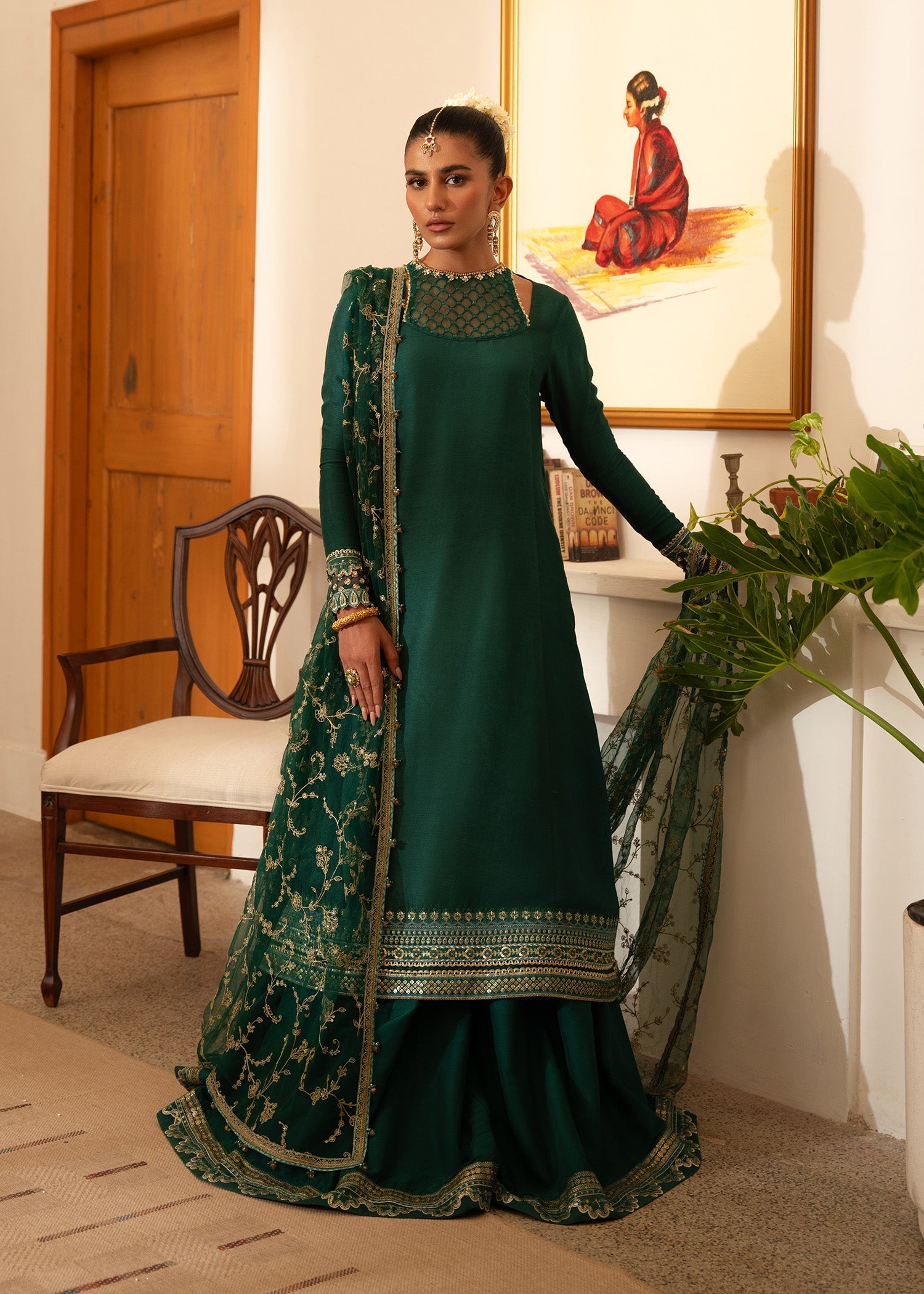 Sadaf Fawad Khan | Mehrma Wedding Formals | Deep Azure - Official Sadaf Fawad Khan stockist in UK - Sakeena London