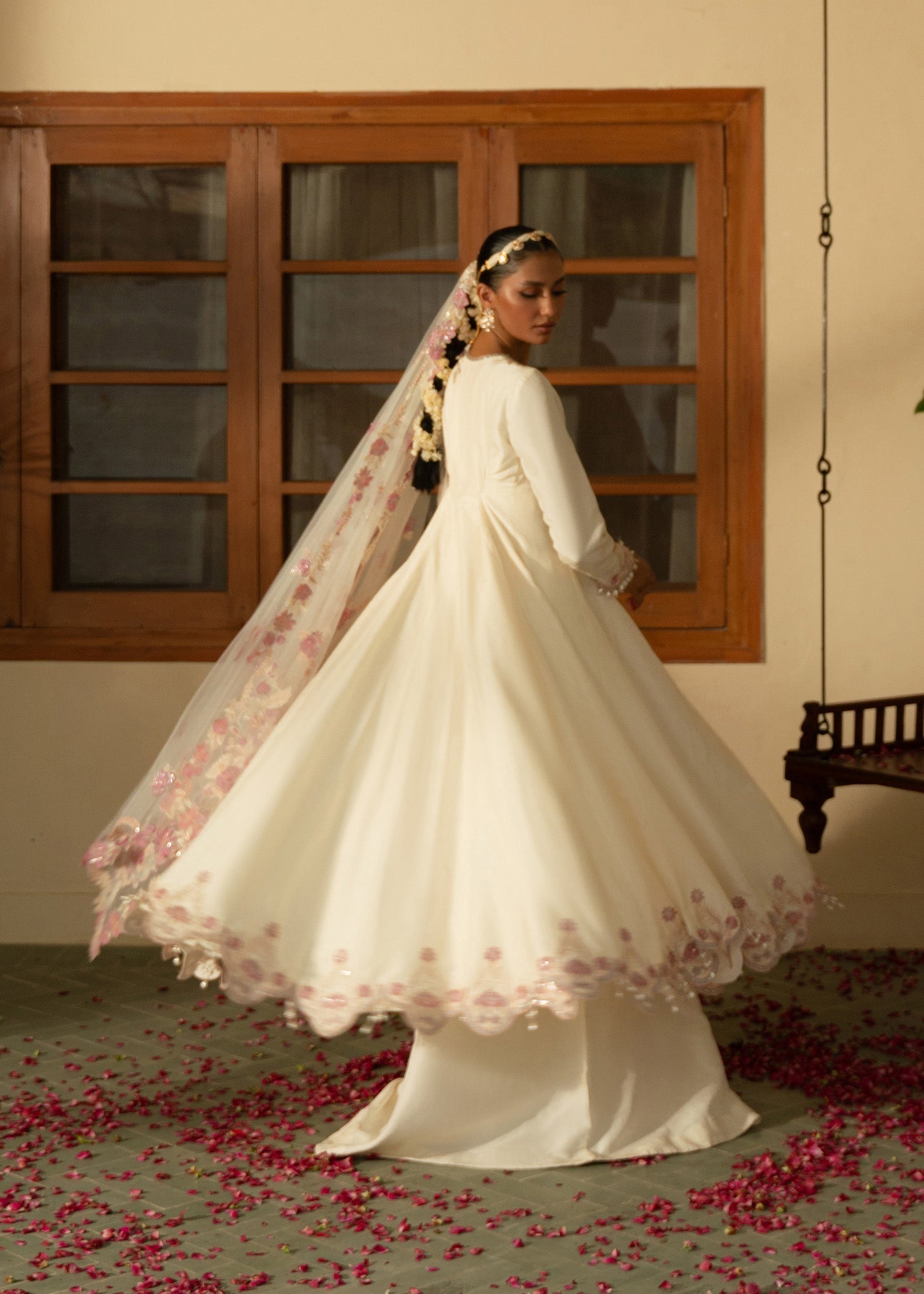 Sadaf Fawad Khan | Mehrma Wedding Formals | Peachy Cream - Official Sadaf Fawad Khan stockist in UK - Sakeena London