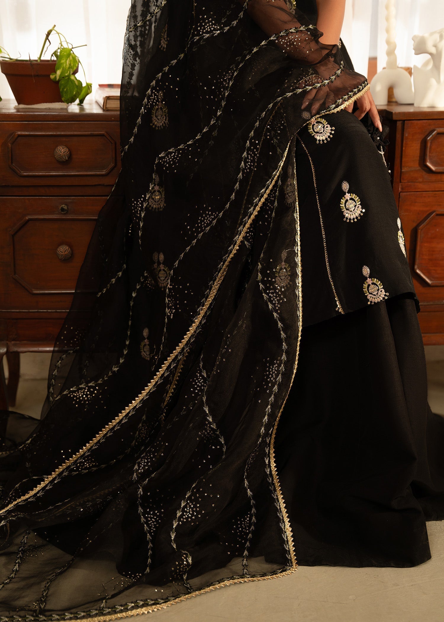 Sadaf Fawad Khan | Mehrma Wedding Formals | Midnight Melody - Official Sadaf Fawad Khan stockist in UK - Sakeena London