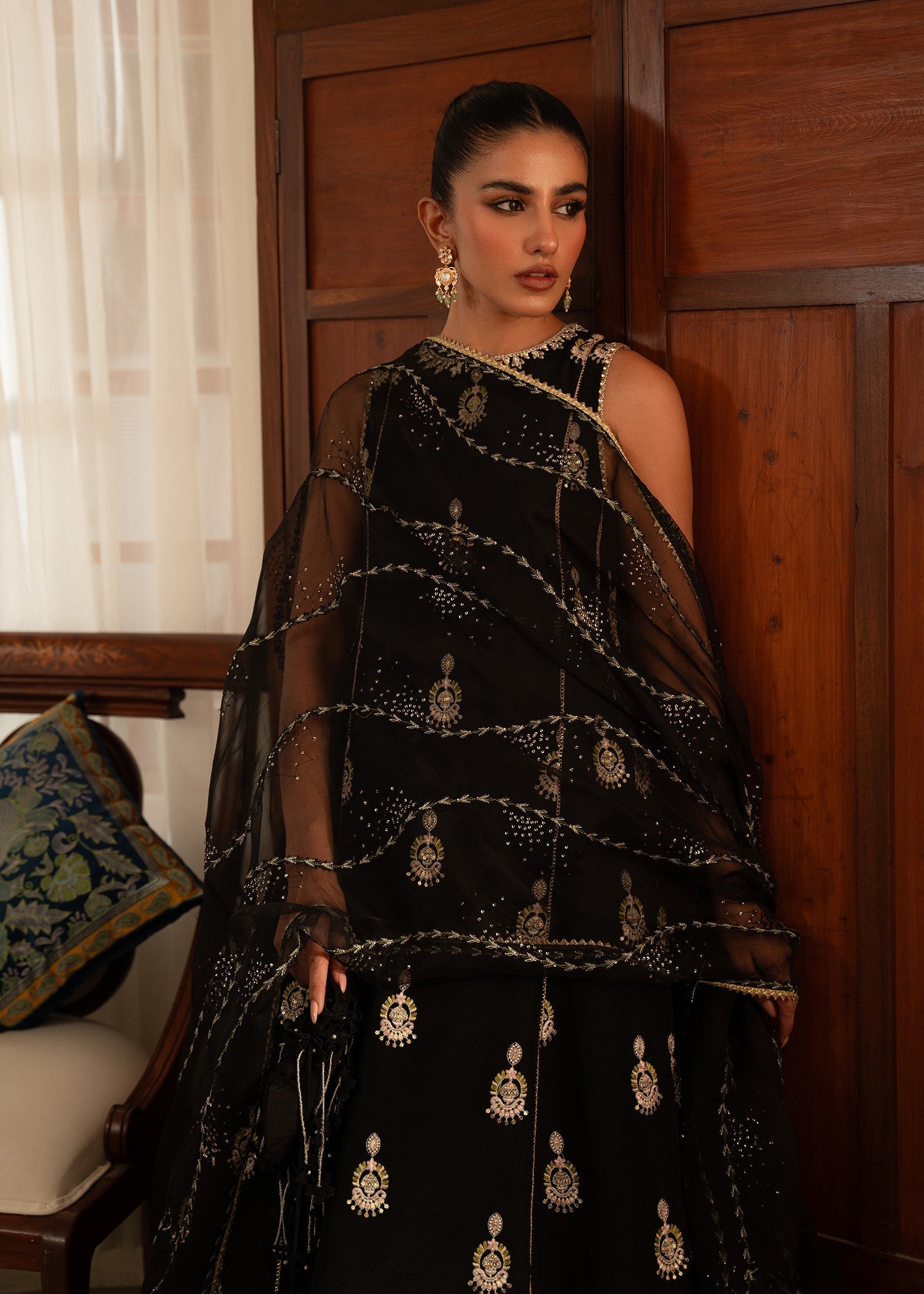 Sadaf Fawad Khan | Mehrma Wedding Formals | Midnight Melody - Official Sadaf Fawad Khan stockist in UK - Sakeena London