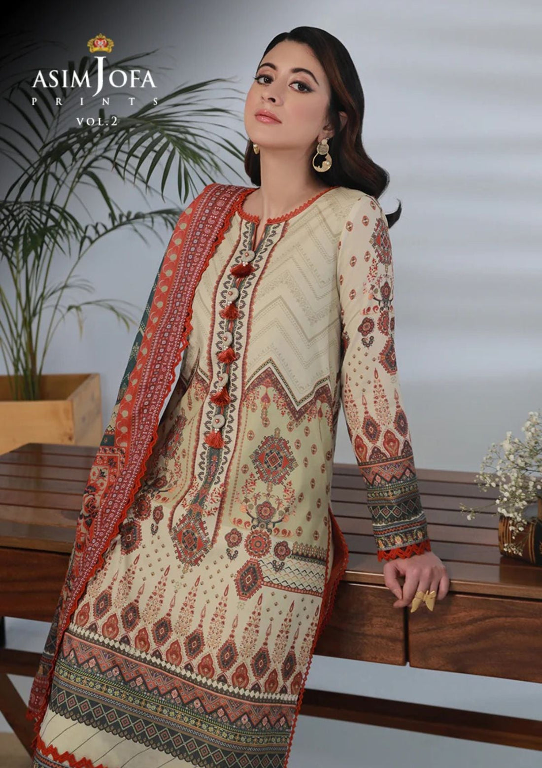 Lawn Collection - Asim Jofa - Basic - Print - 3 Pcs - AJBP#31