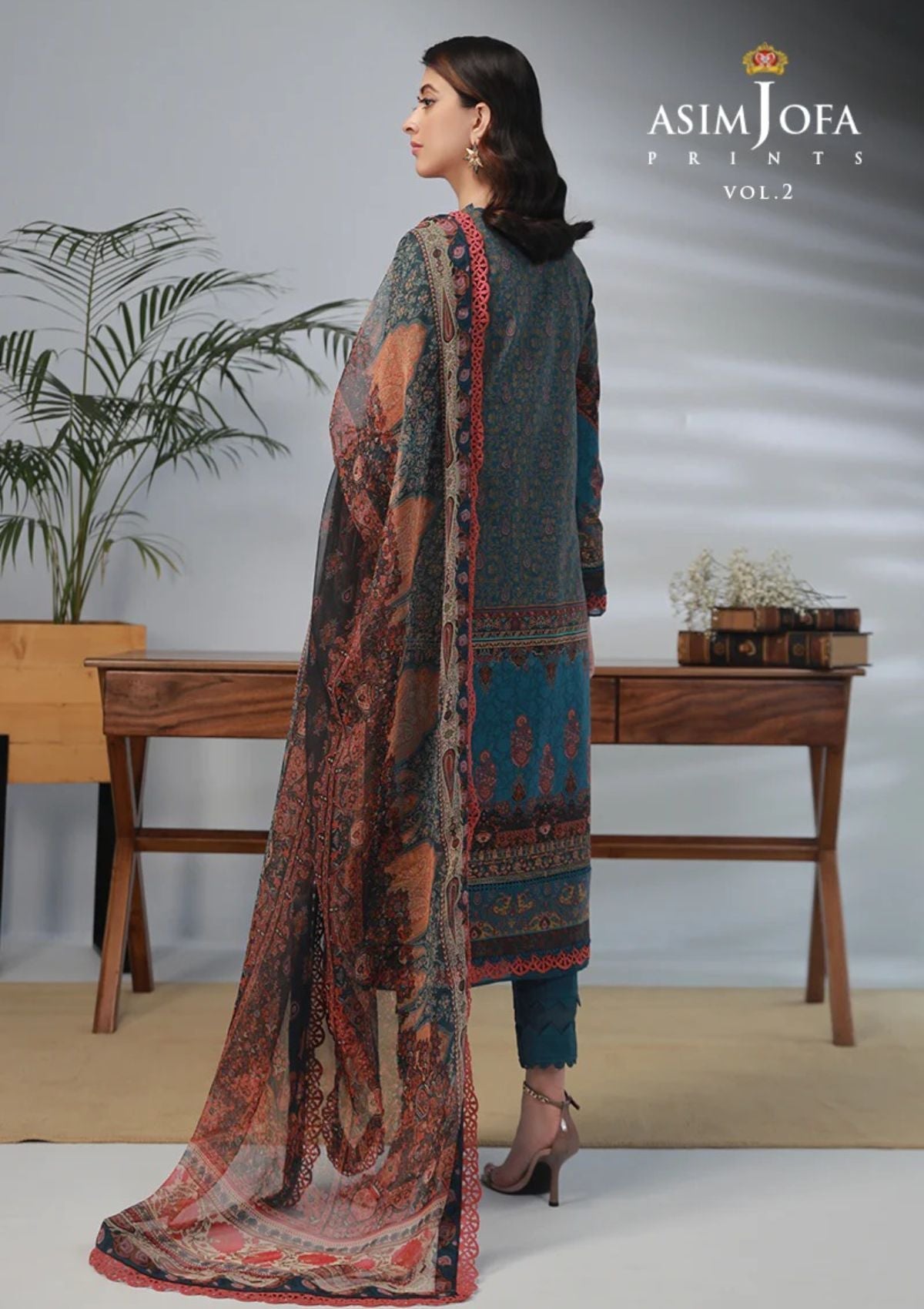 Lawn Collection - Asim Jofa - Basic - Print - 3 Pcs - AJBP#36