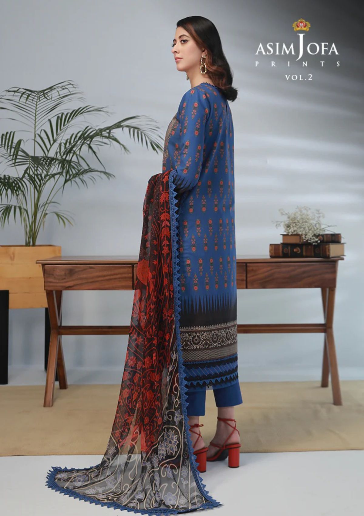 Lawn Collection - Asim Jofa - Basic - Print - 3 Pcs - AJBP#44