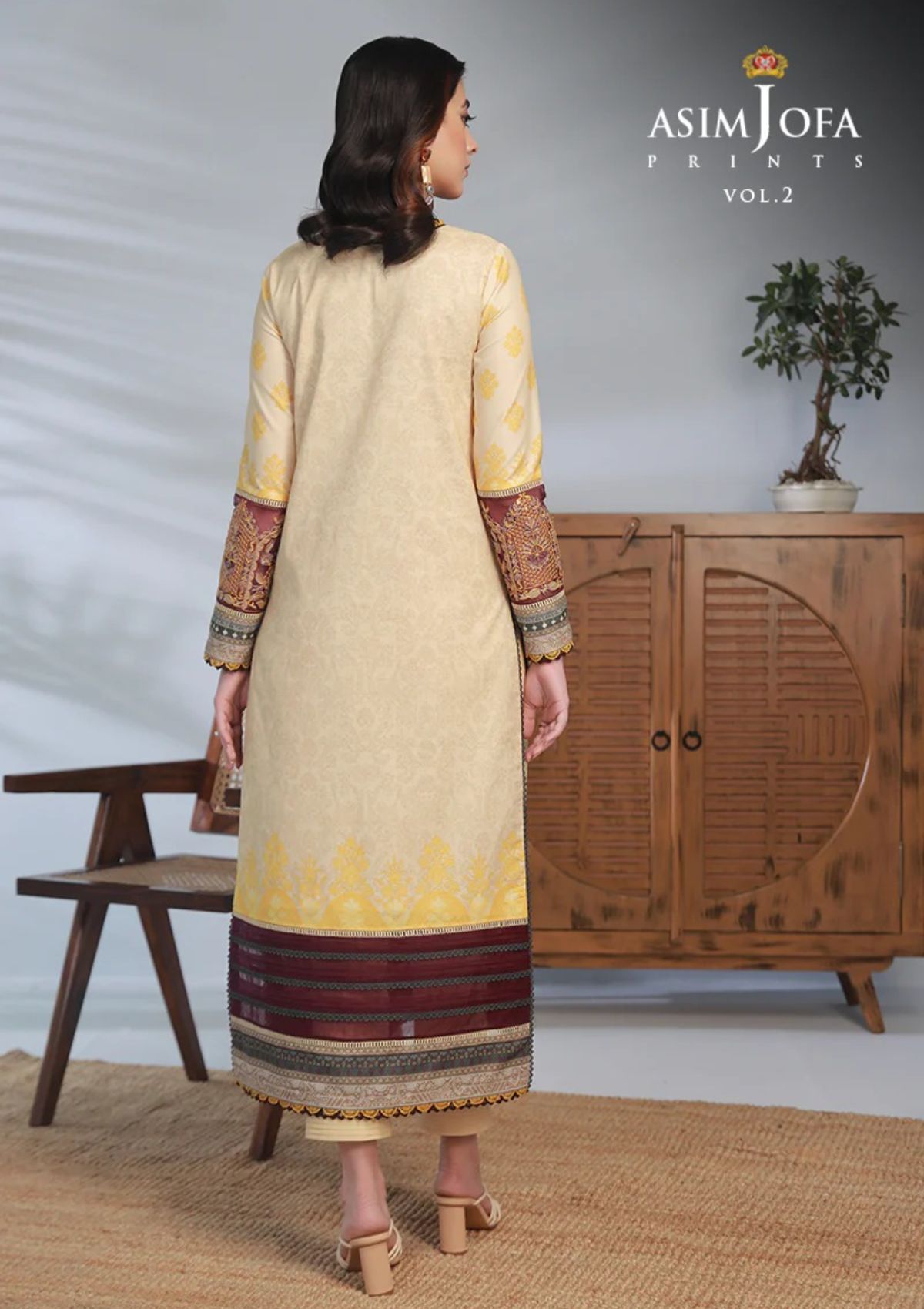 Lawn Collection - Asim Jofa - Basic - Print - 2 Pcs - AJBP#55