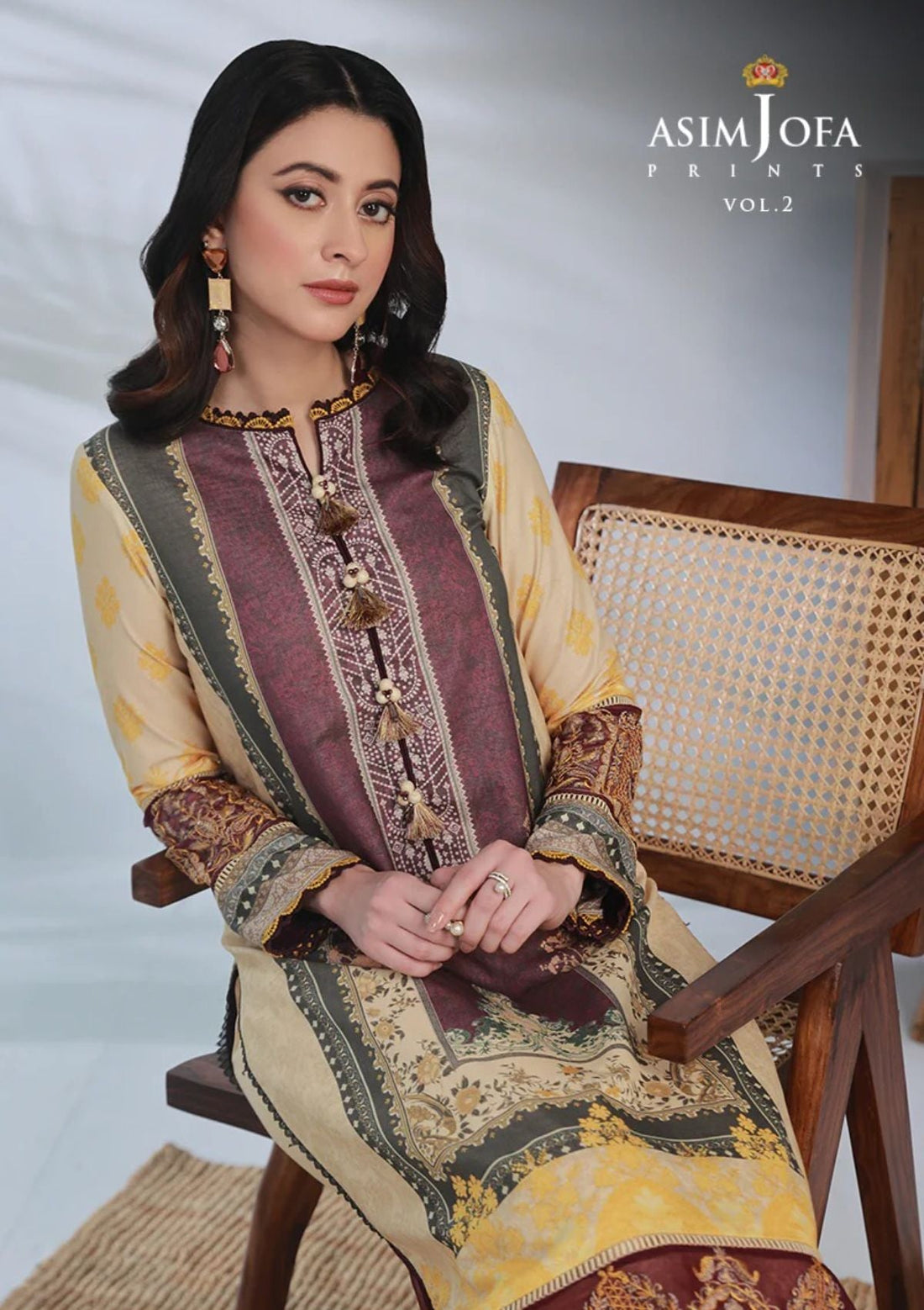 Lawn Collection - Asim Jofa - Basic - Print - 2 Pcs - AJBP#55