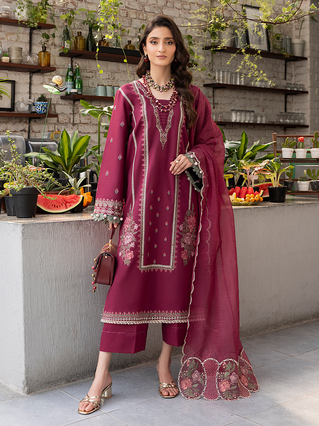 Izel | Meadow Muse Embroidered Lawn 25 | ALOURA - Official Izel stockist in UK - Sakeena London