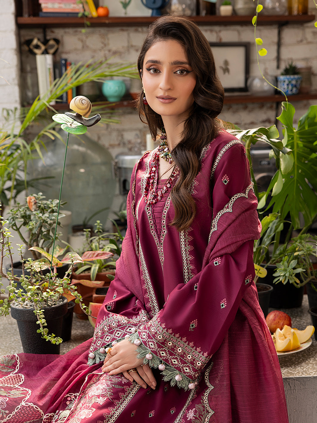 Izel | Meadow Muse Embroidered Lawn 25 | ALOURA - Official Izel stockist in UK - Sakeena London