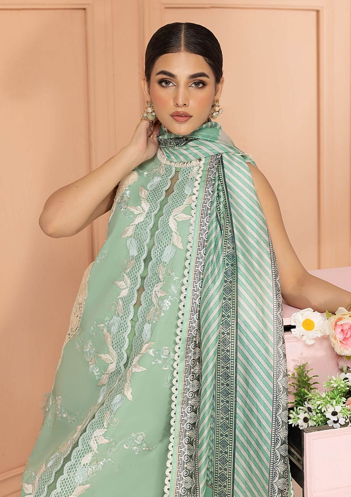 Lawn Collection - Asifa & Nabeel - Aleyna - V02 - SEAFOAM (ALV-14)