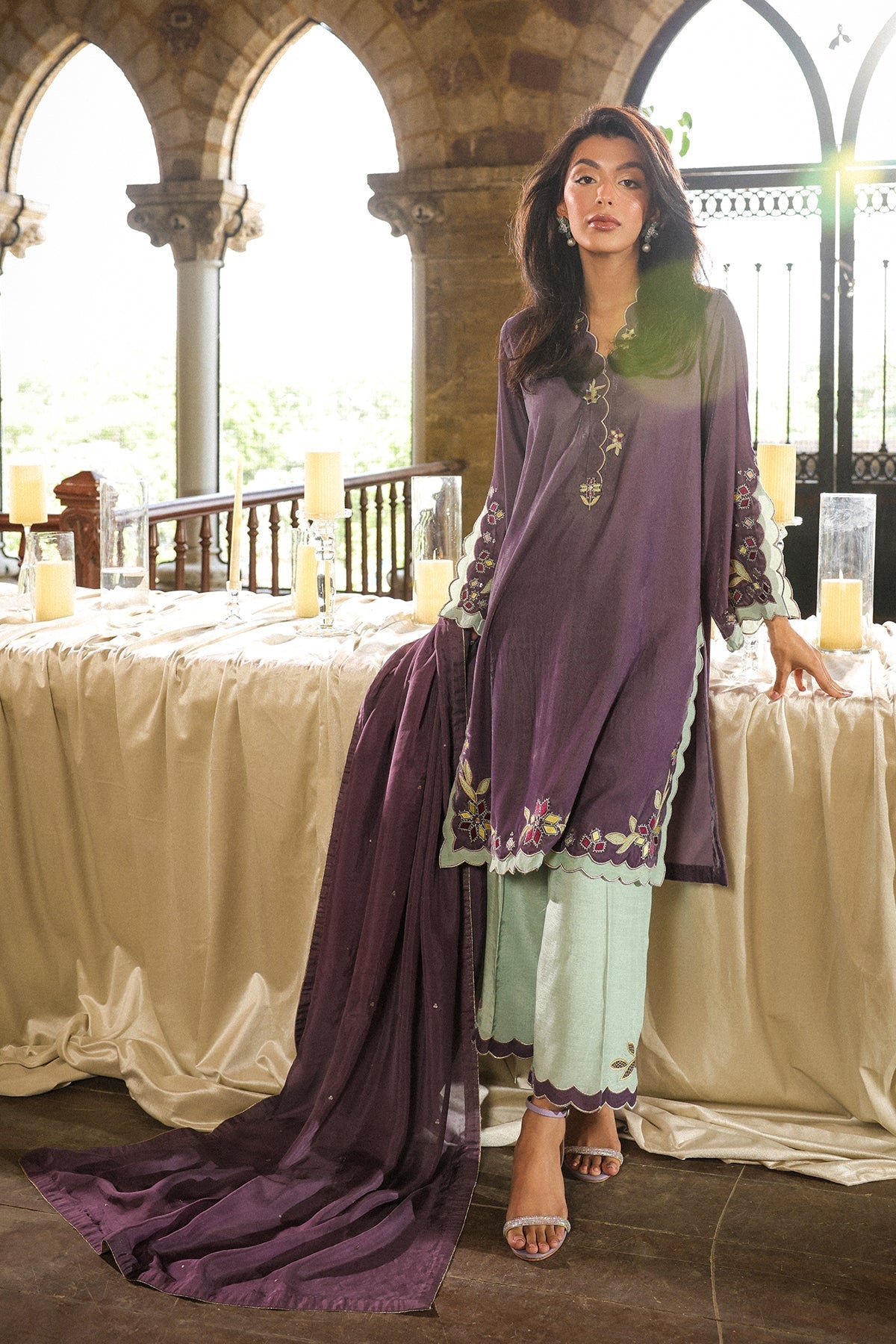 Sahar | Luxury Pret 25 | Lilac Mist - Official Sahar stockist in UK - Sakeena London