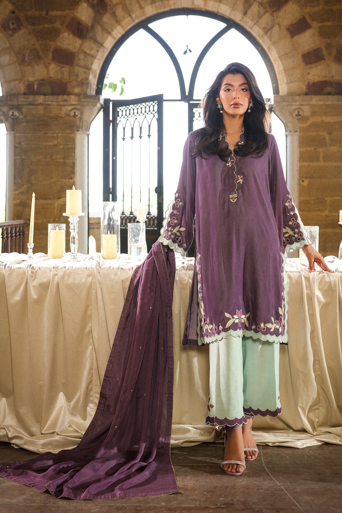 Sahar | Luxury Pret 25 | Lilac Mist - Official Sahar stockist in UK - Sakeena London