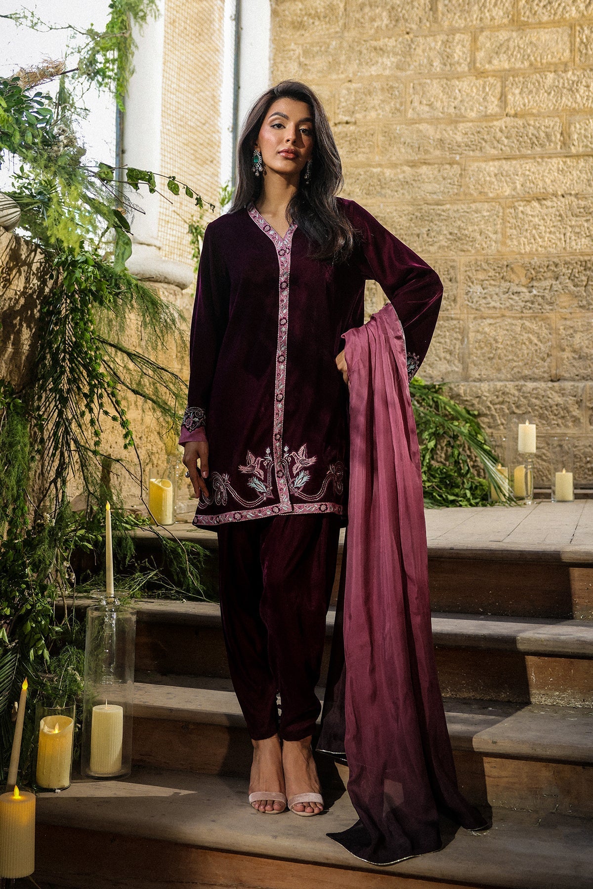 Sahar | Luxury Pret 25 | Plum Reverie - Official Sahar stockist in UK - Sakeena London
