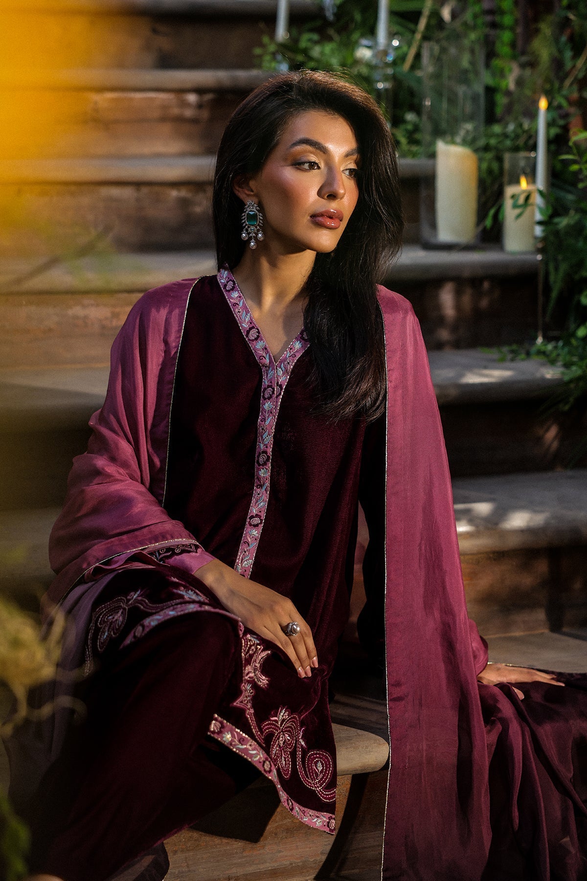 Sahar | Luxury Pret 25 | Plum Reverie - Official Sahar stockist in UK - Sakeena London