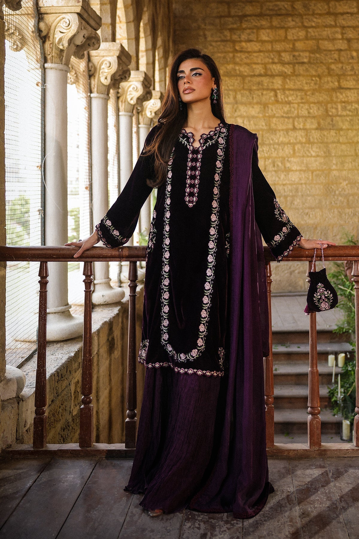 Sahar | Luxury Pret 25 | Aubergine Noir - Official Sahar stockist in UK - Sakeena London
