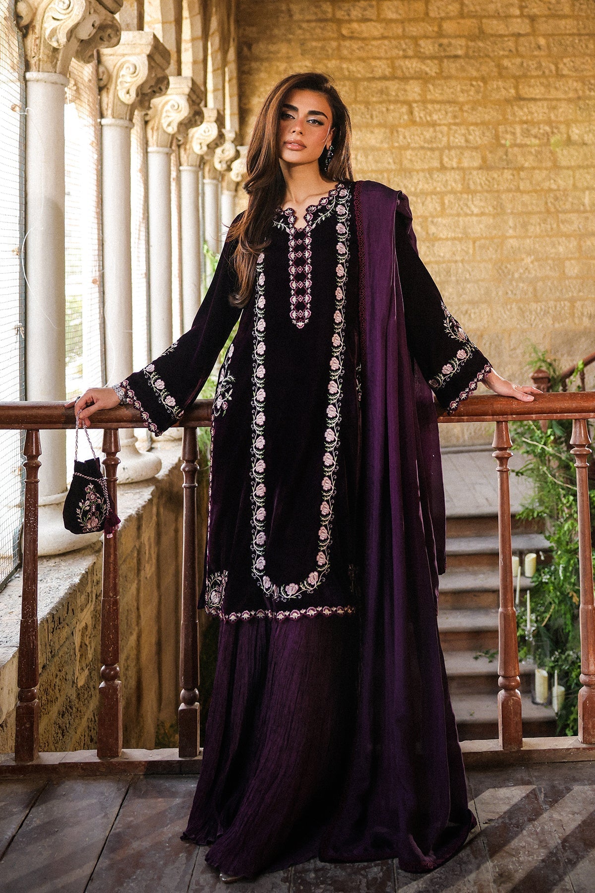 Sahar | Luxury Pret 25 | Aubergine Noir - Official Sahar stockist in UK - Sakeena London