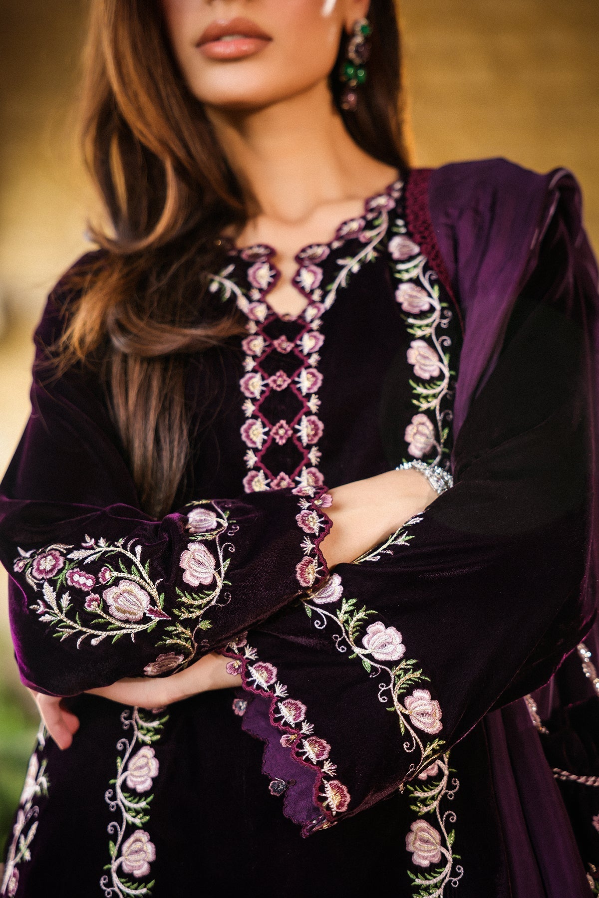 Sahar | Luxury Pret 25 | Aubergine Noir - Official Sahar stockist in UK - Sakeena London