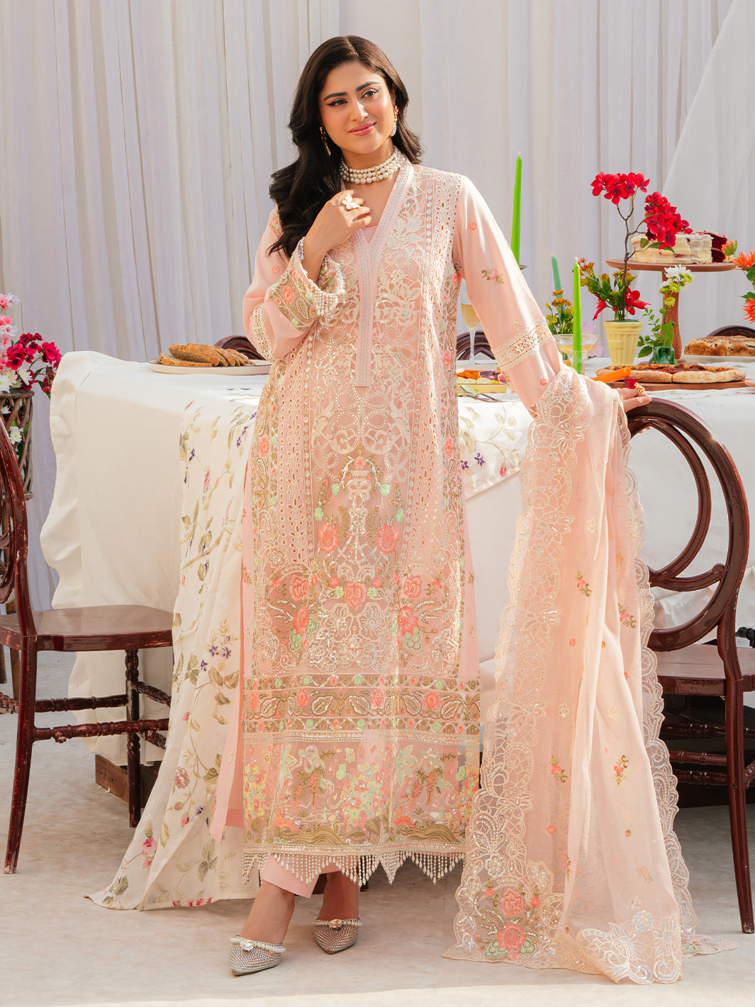 Mahnur | Allenura Luxury Lawn 24 | AZURE - Official Mahnur stockist in UK - Sakeena London