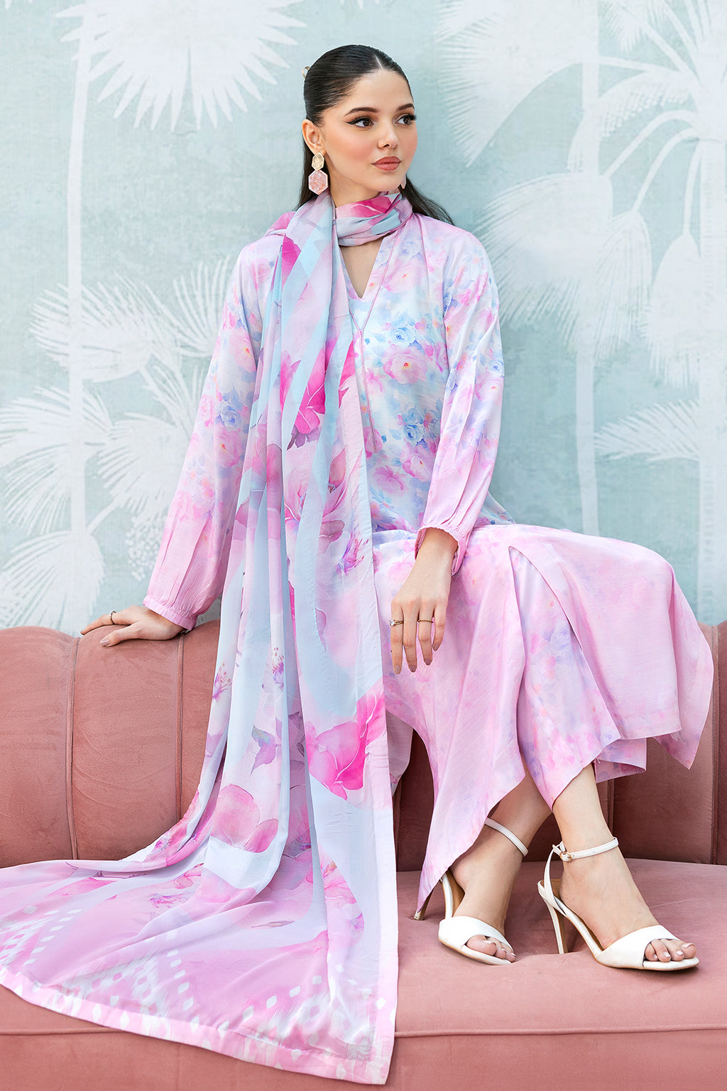 Afsanah | Basics Raw Silk | Pink Wave AR-112 - Official Afsanah stockist in UK - Sakeena London