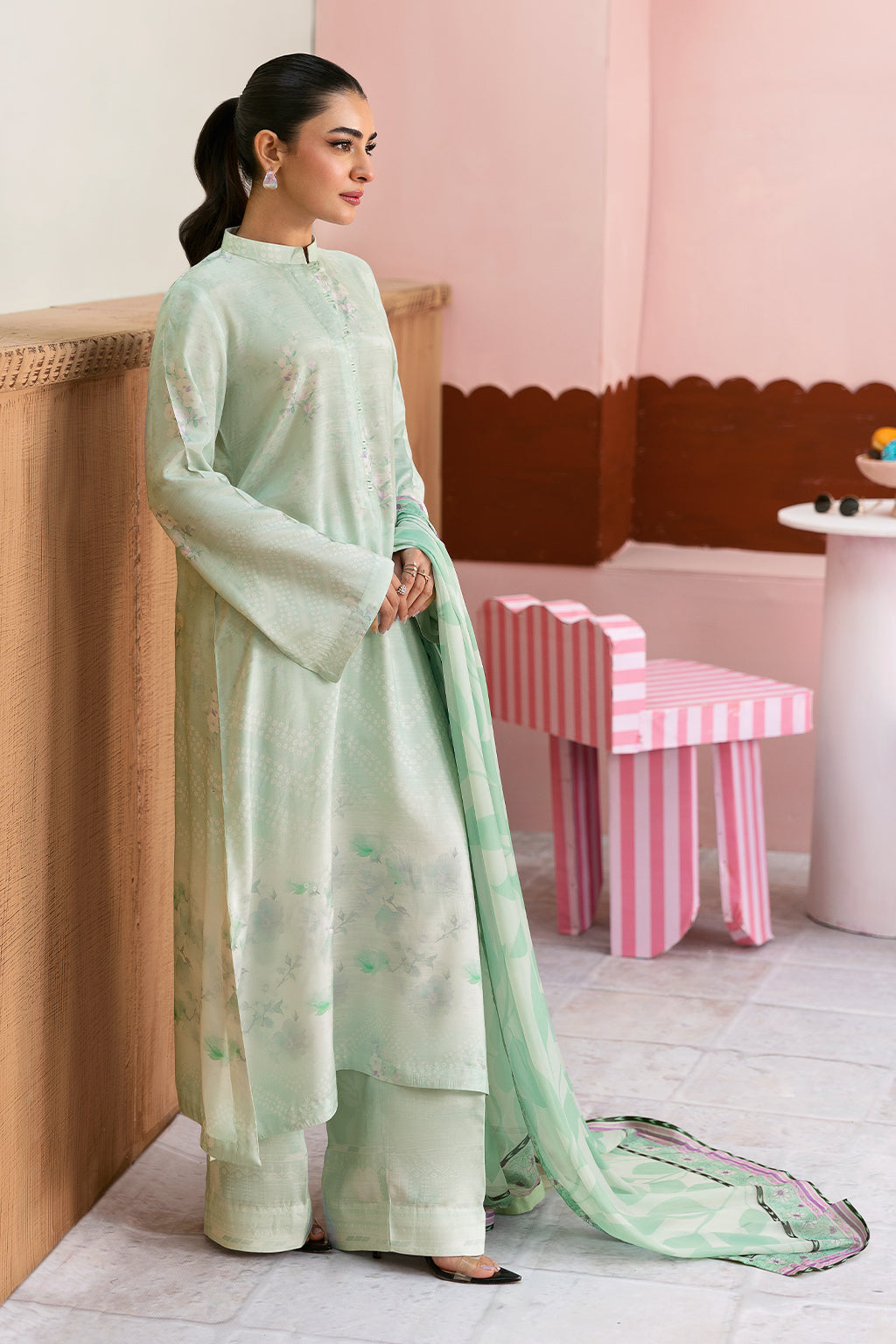 Afsanah | Basics Raw Silk | Mint Mystic AR-108 - Official Afsanah stockist in UK - Sakeena London