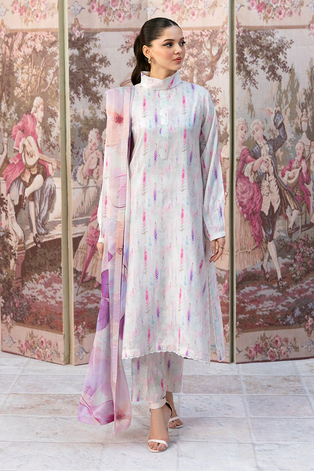 Afsanah | Basics Raw Silk | White Misted AR-110 - Official Afsanah stockist in UK - Sakeena London