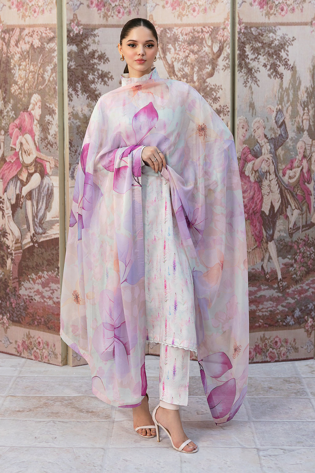Afsanah | Basics Raw Silk | White Misted AR-110 - Official Afsanah stockist in UK - Sakeena London