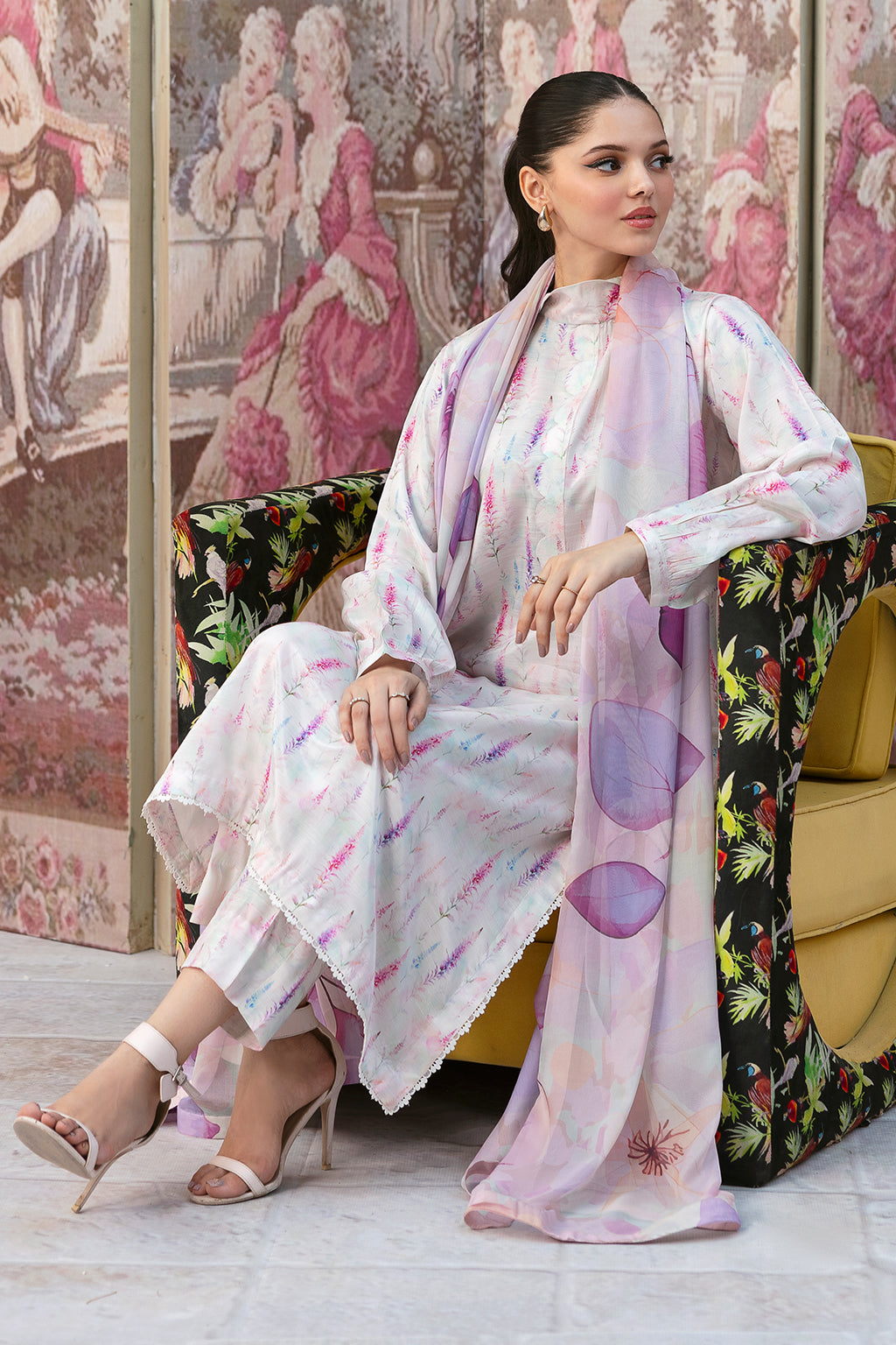 Afsanah | Basics Raw Silk | White Misted AR-110 - Official Afsanah stockist in UK - Sakeena London