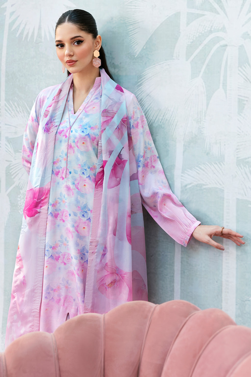 Afsanah | Basics Raw Silk | Pink Wave AR-112 - Official Afsanah stockist in UK - Sakeena London