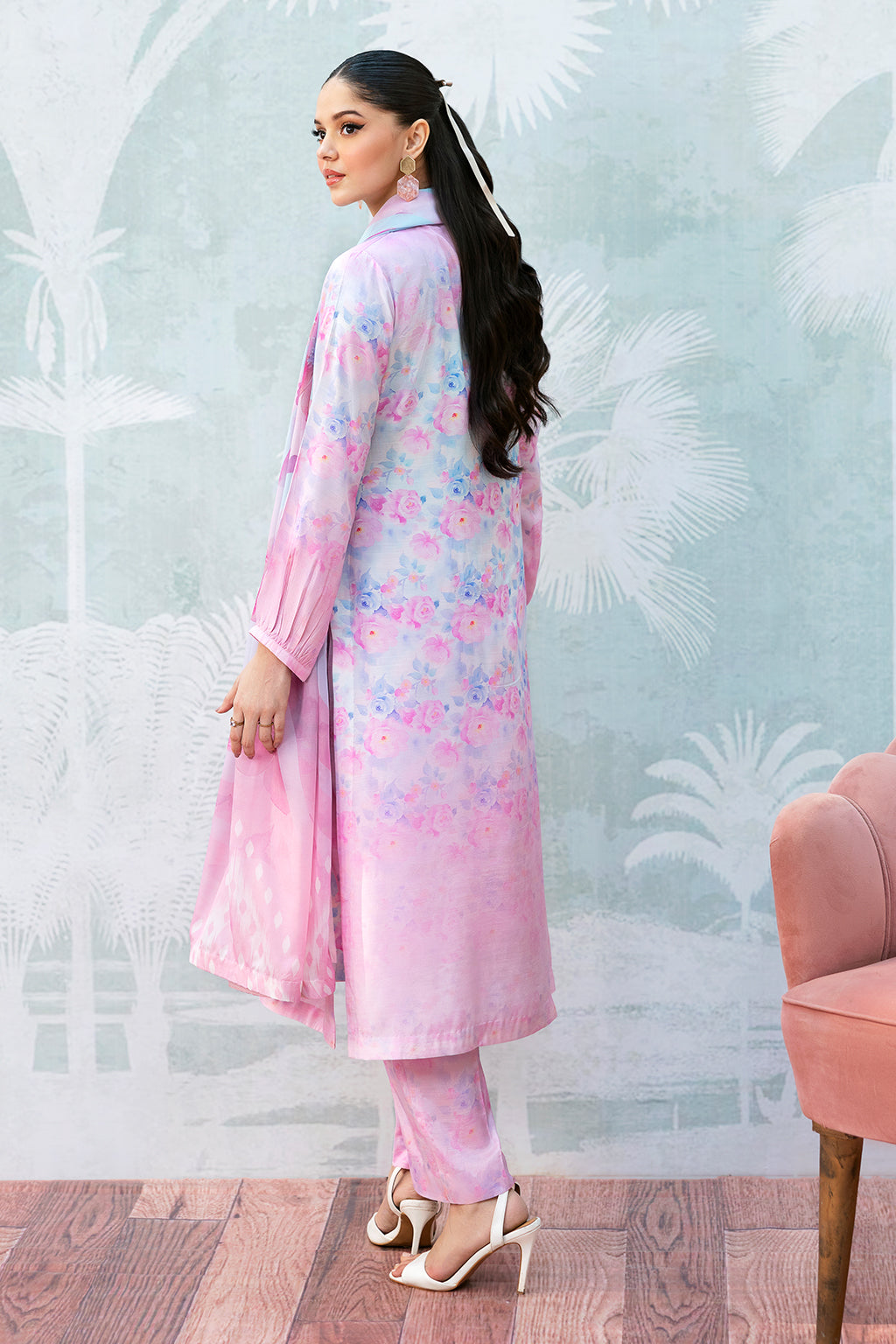 Afsanah | Basics Raw Silk | Pink Wave AR-112 - Official Afsanah stockist in UK - Sakeena London