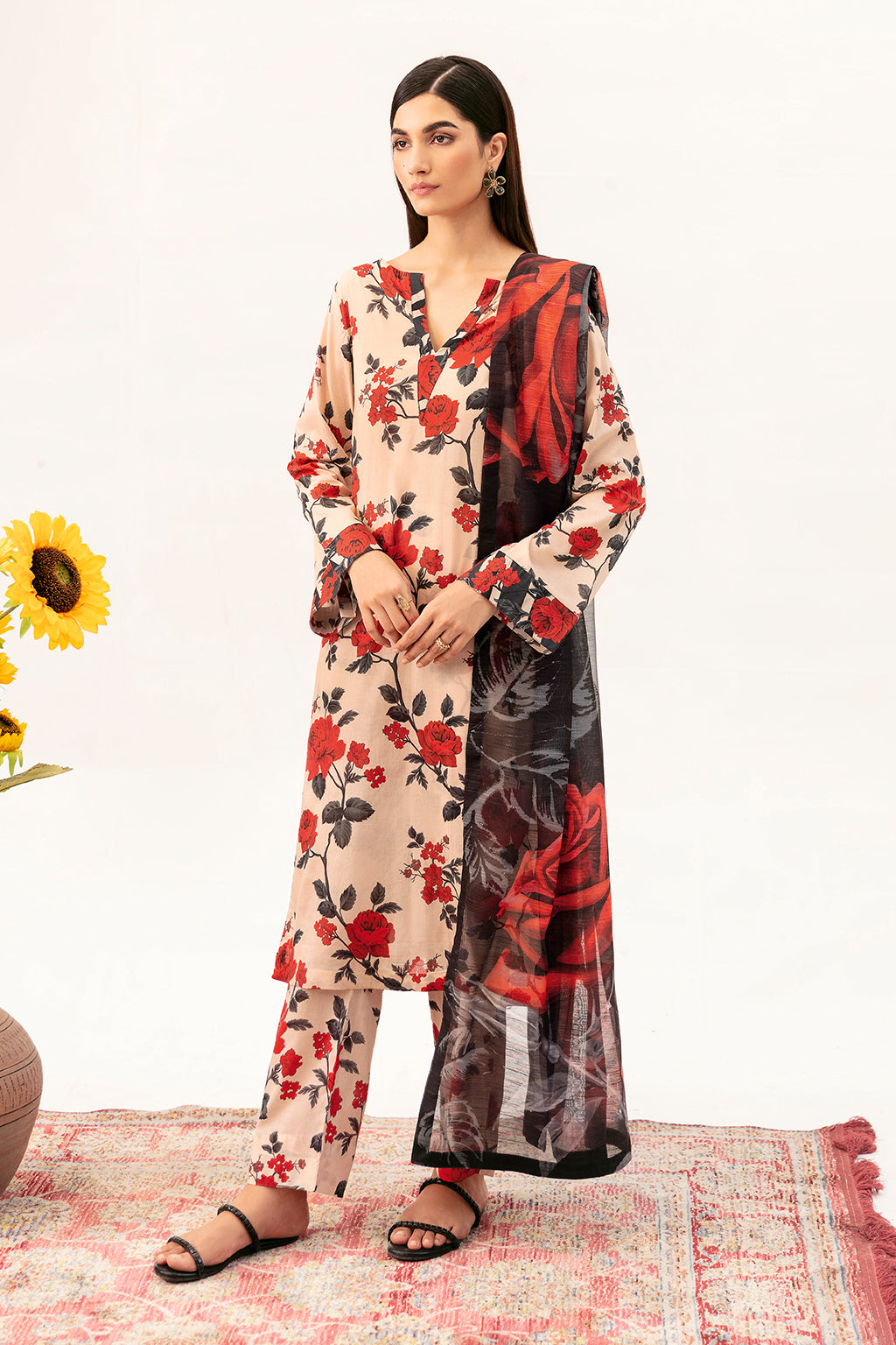 Afsanah | Ready to Wear | Subdued Rust AP-05 - Official Afsanah stockist in UK - Sakeena London