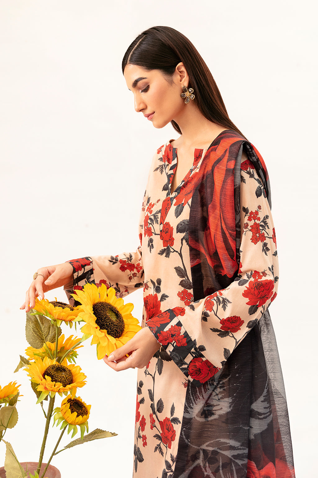 Afsanah | Ready to Wear | Subdued Rust AP-05 - Official Afsanah stockist in UK - Sakeena London