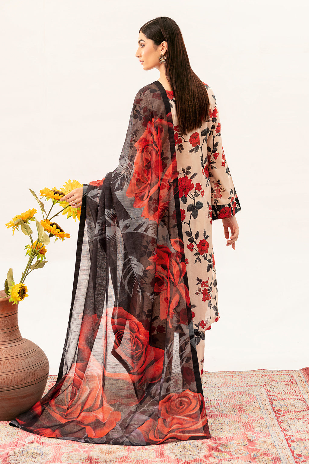 Afsanah | Ready to Wear | Subdued Rust AP-05 - Official Afsanah stockist in UK - Sakeena London