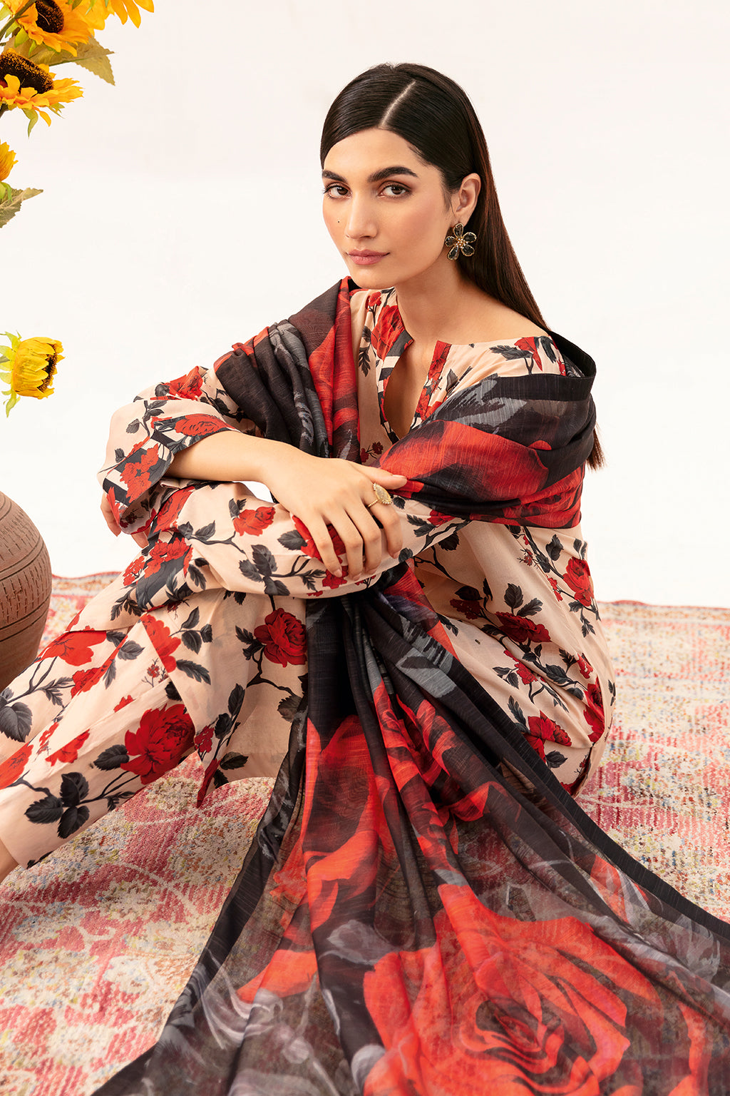Afsanah | Ready to Wear | Subdued Rust AP-05 - Official Afsanah stockist in UK - Sakeena London