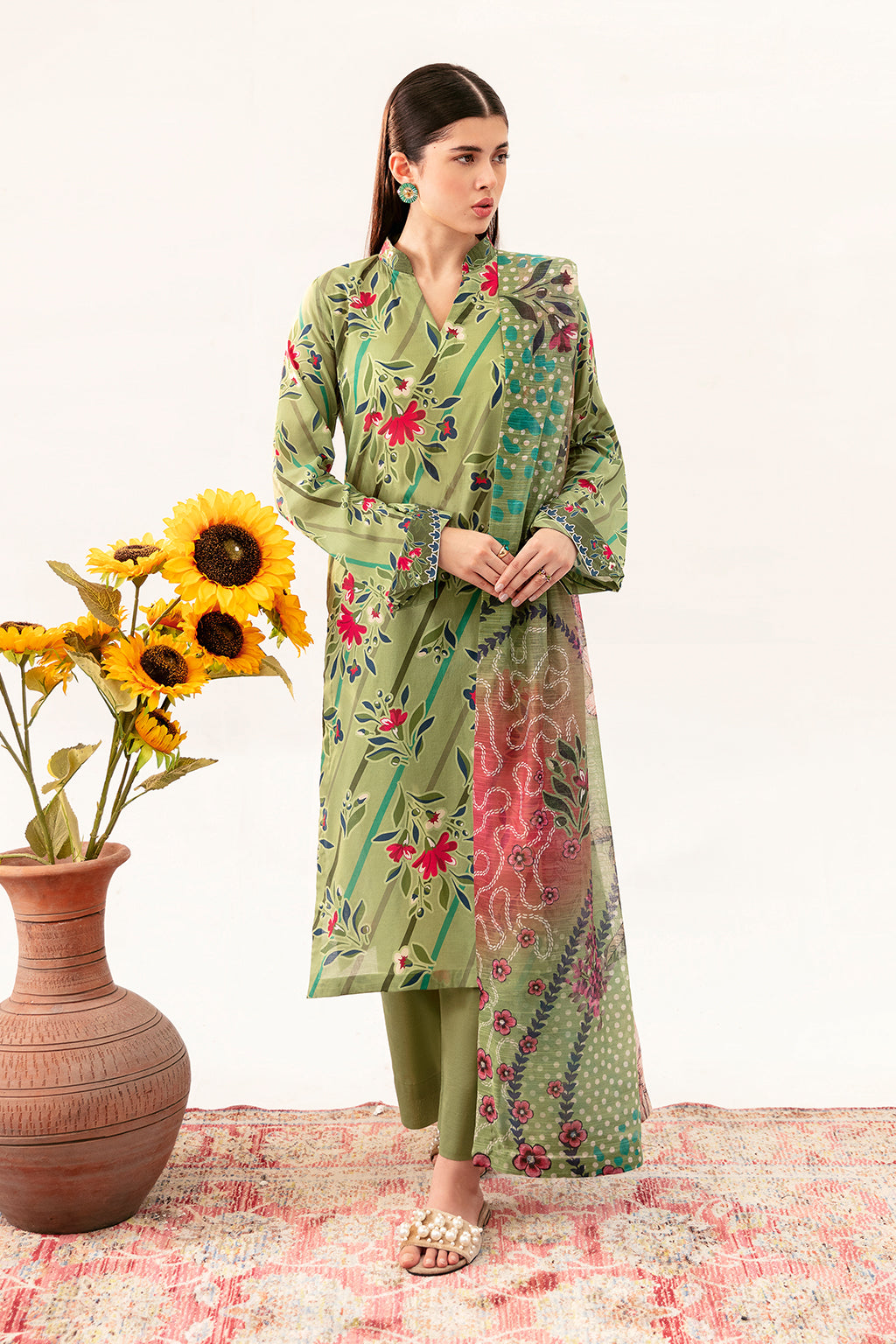 Afsanah | Ready to Wear | Forest green AP-06 - Official Afsanah stockist in UK - Sakeena London