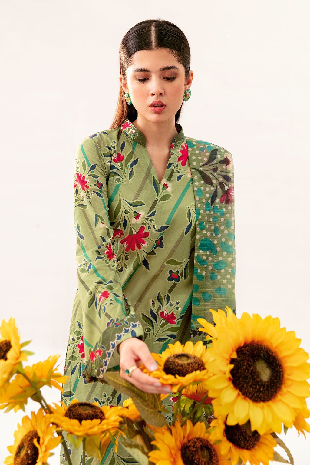 Afsanah | Ready to Wear | Forest green AP-06 - Official Afsanah stockist in UK - Sakeena London