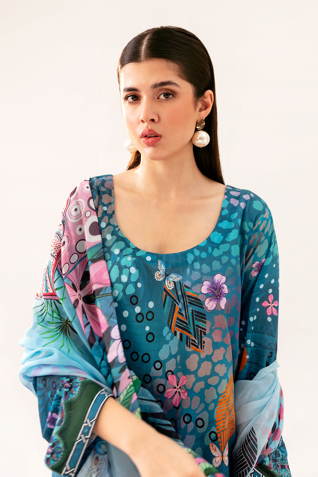 Afsanah | Ready to Wear | Fresh Teal AP-09 - Official Afsanah stockist in UK - Sakeena London