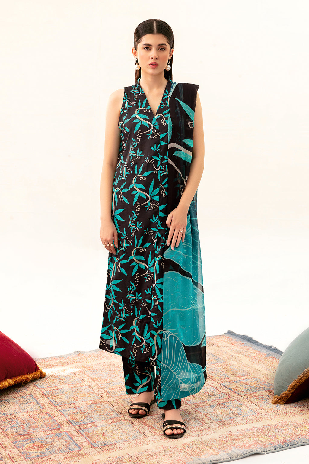 Afsanah | Ready to Wear | Black Splash AP-08 - Official Afsanah stockist in UK - Sakeena London
