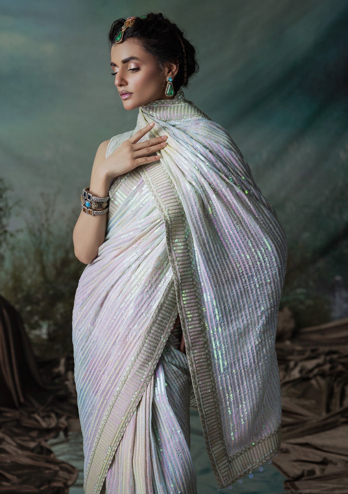 Aik Atelier | Sari Edit 2024 | SARI EDIT '24 VOL. 1 - LOOK 01 - Official Aik Atelier stockist in UK - Sakeena London