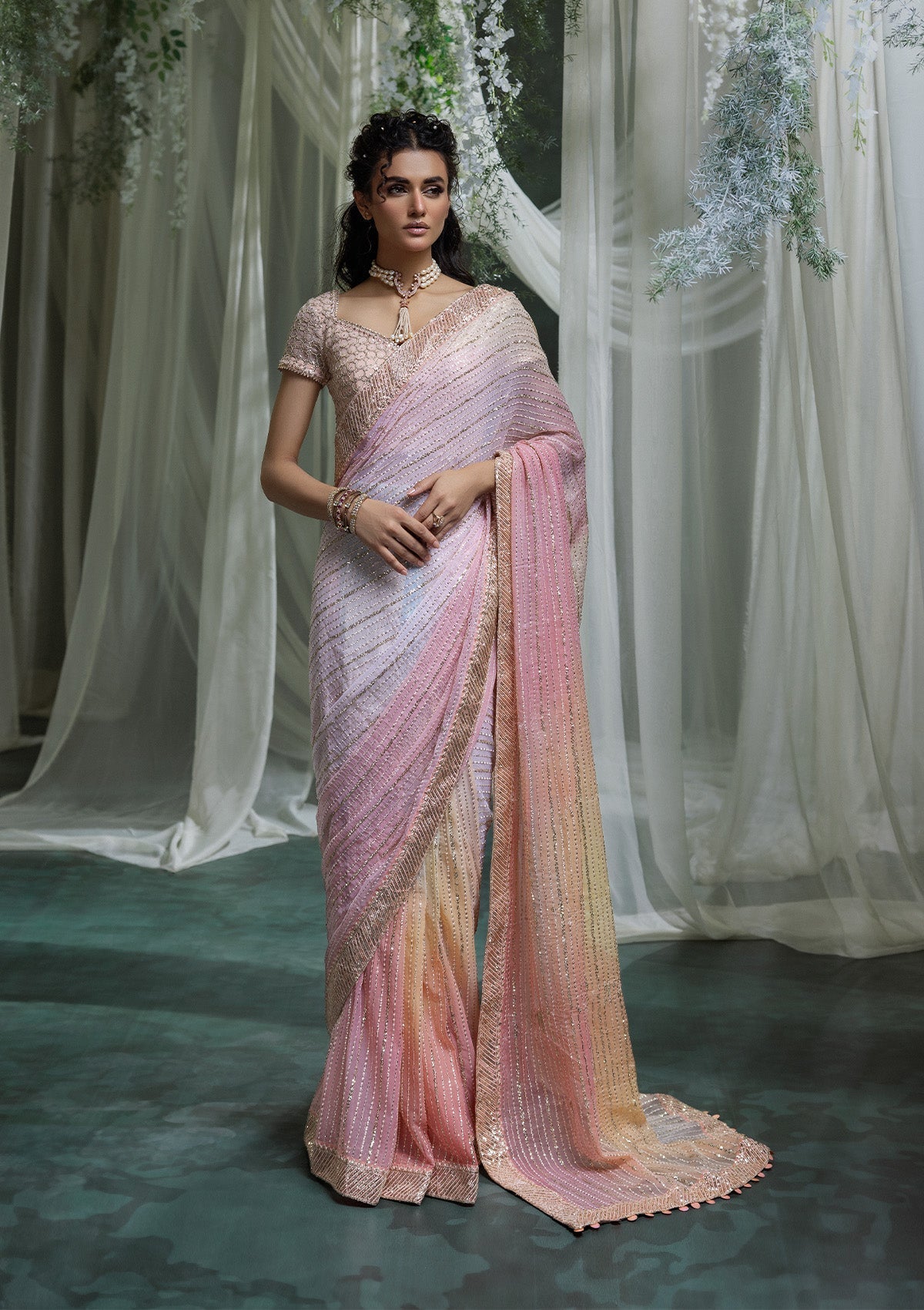 Aik Atelier | Sari Edit 2024 | SARI EDIT '24 VOL. 1 - LOOK 07 - Official Aik Atelier stockist in UK - Sakeena London