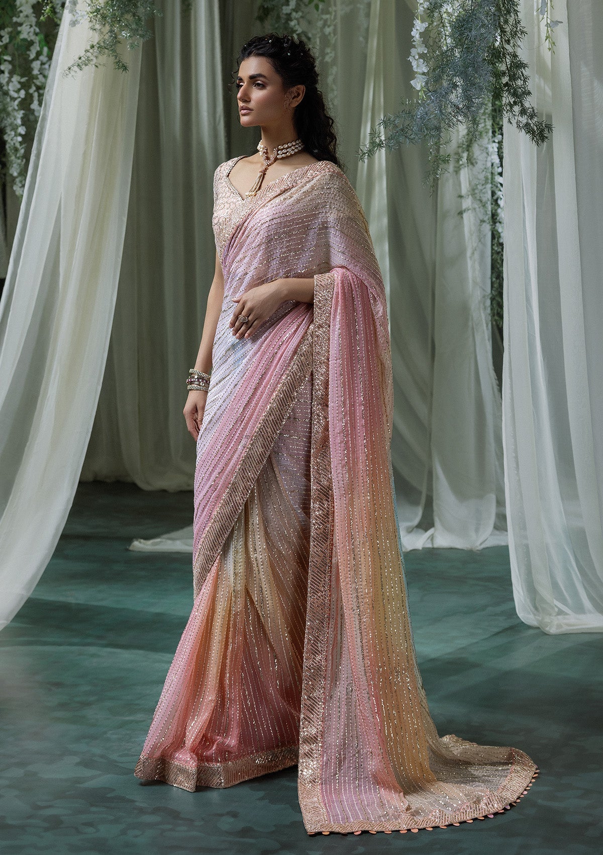 Aik Atelier | Sari Edit 2024 | SARI EDIT '24 VOL. 1 - LOOK 07 - Official Aik Atelier stockist in UK - Sakeena London