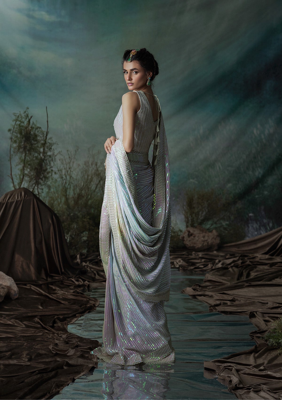Aik Atelier | Sari Edit 2024 | SARI EDIT '24 VOL. 1 - LOOK 01 - Official Aik Atelier stockist in UK - Sakeena London